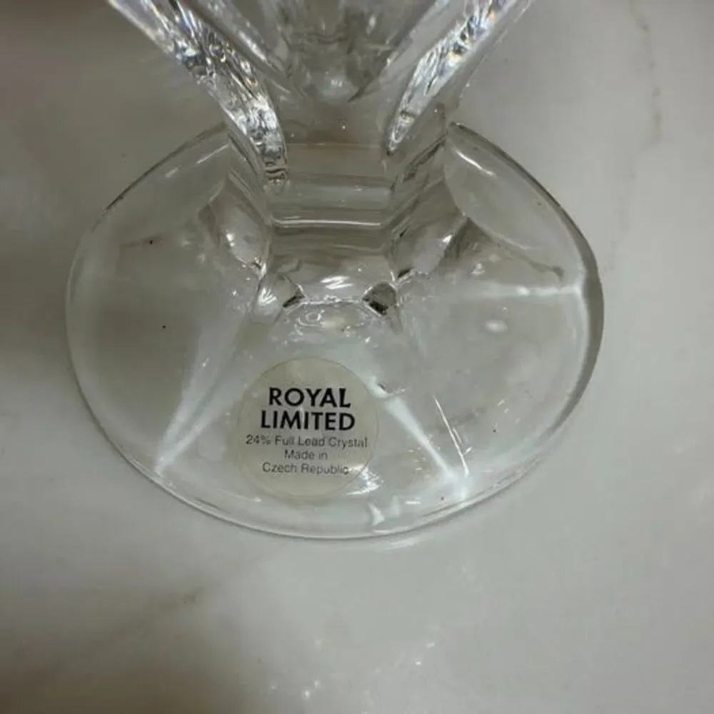 Royal Limited Crystal Tulip Vase. 24% Full Lead. Czech Republic . 8